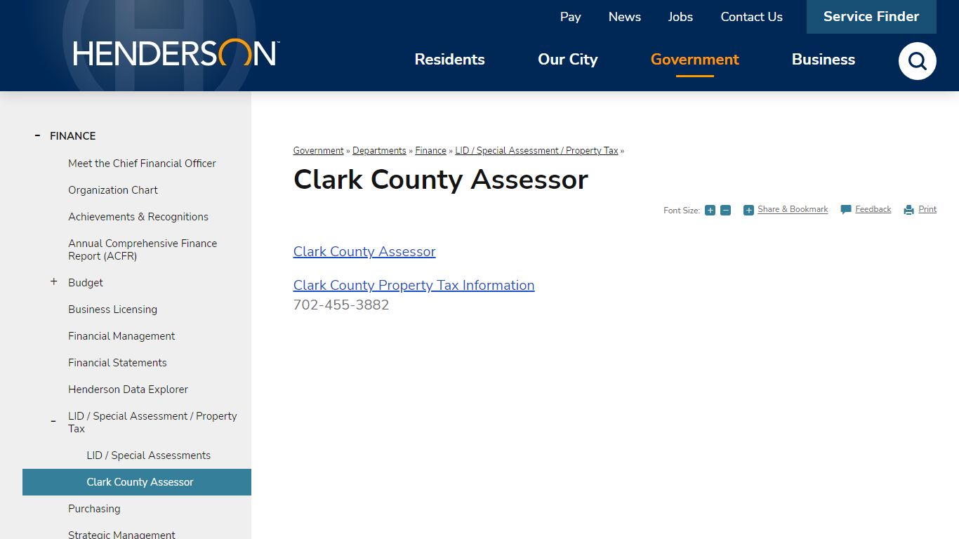 Clark County Assessor | Henderson, NV